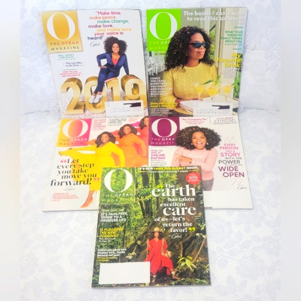 The Oprah Magazine 2019 Issue Volume 20 Lot of 5